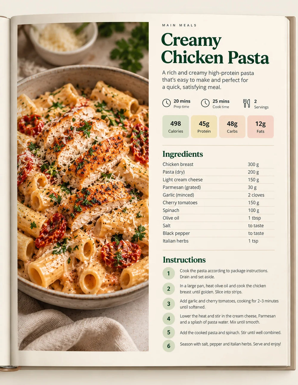 a recipe page