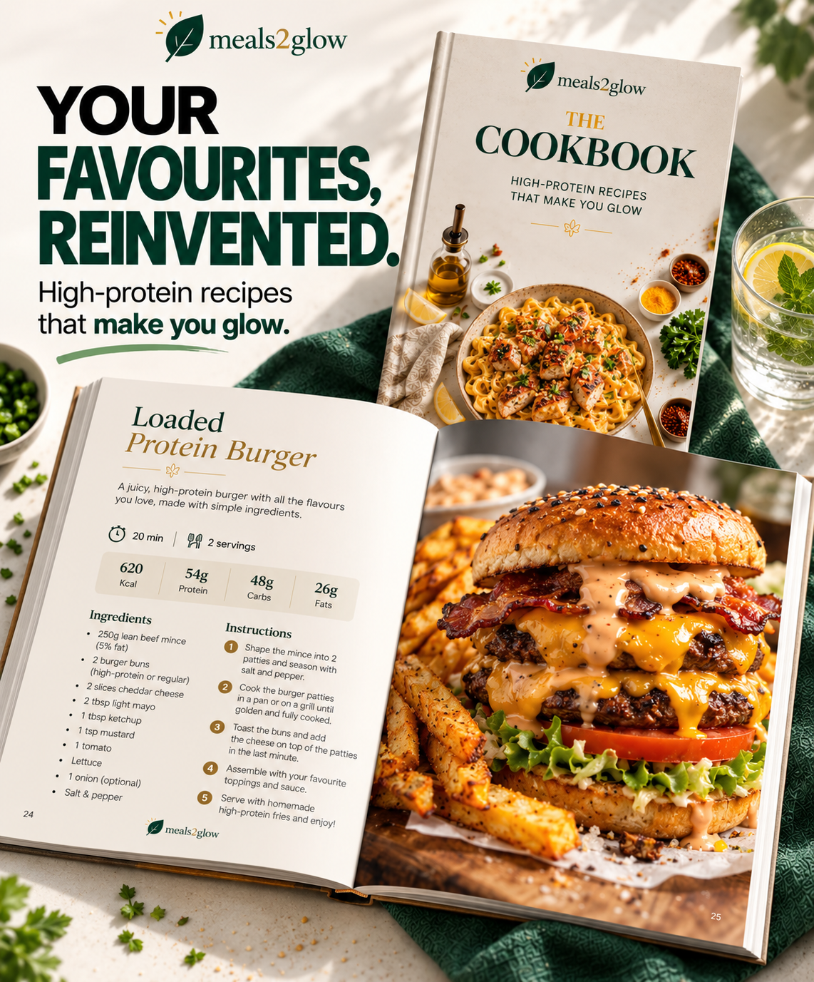Complete Meals2Glow Bundle | 100+ High-Protein Recipes & Macro Desserts